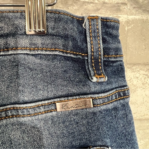 KanCan Women's 30 Distressed Skinny Jeans High Rise Zip Fly Medium Blue Wash - Picture 7 of 10